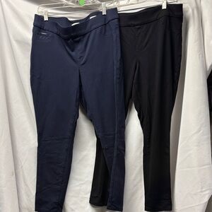 Nine West Women's Black and Navy Ankle Pants